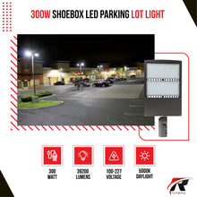 Load image into Gallery viewer, 300W Shoebox LED Parking Lot Light