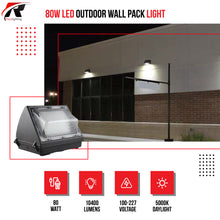 Load image into Gallery viewer, 80W LED Wall Pack Light