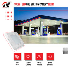 Load image into Gallery viewer, 180W LED Gas Station Canopy Light
