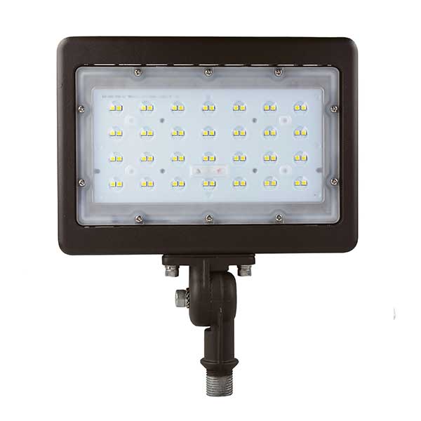LED Garden Yard Flood Light, Outdoor 30w, 5000k, 3,900 LM, IP65, Input 100-277Vac, Replace 150w Metal Halide, Knuckle Mount, ETL, DLC - Rayz lighting INC